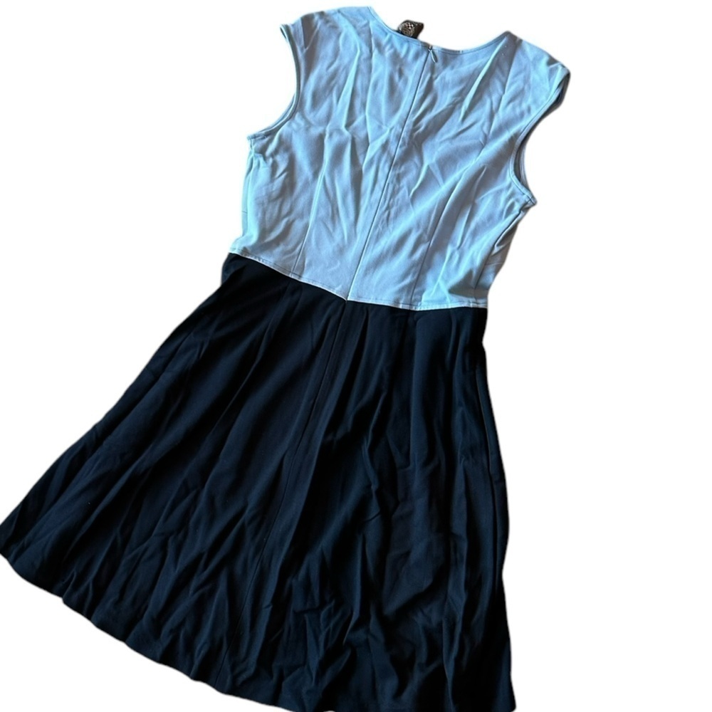 Vince Camuto Royal and Light Blue Color Block Short Dress - Size 10 - Picture 3 of 5